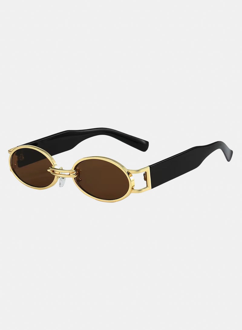 korico Altra brown Semi Rimless Oval Sunglasses - Image 1